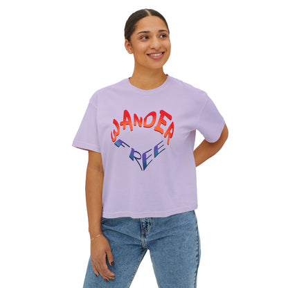 Wander Free Heart Boxy Tee — Women's Heart Graphic Travel T‑Shirt