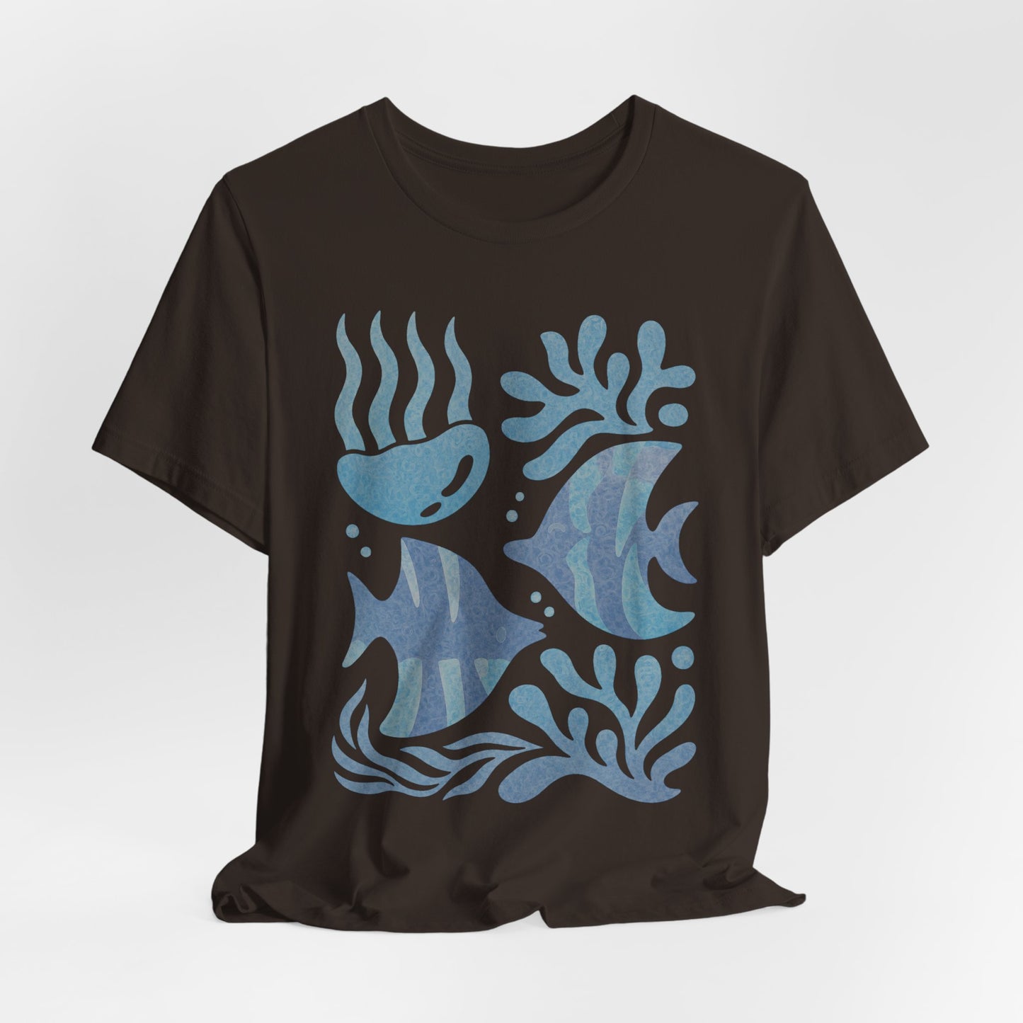 T-Shirt — Coastal Blue Ocean Fish Graphic Tee - Reef Rhythm | Ocean Art T-Shirt