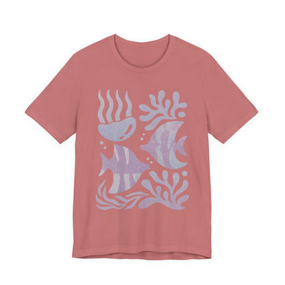 T-Shirt — Coastal Blue Ocean Fish Graphic Tee - Reef Rhythm | Ocean Art T-Shirt