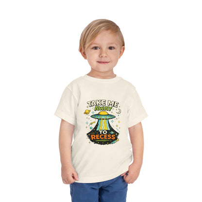 Take Me Away to Recess Toddler Tee — Cute UFO Recess Graphic Shirt