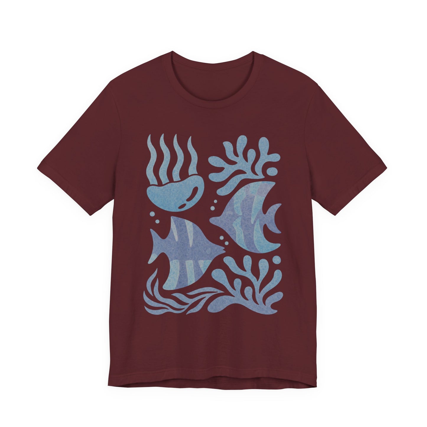 T-Shirt — Coastal Blue Ocean Fish Graphic Tee - Reef Rhythm | Ocean Art T-Shirt