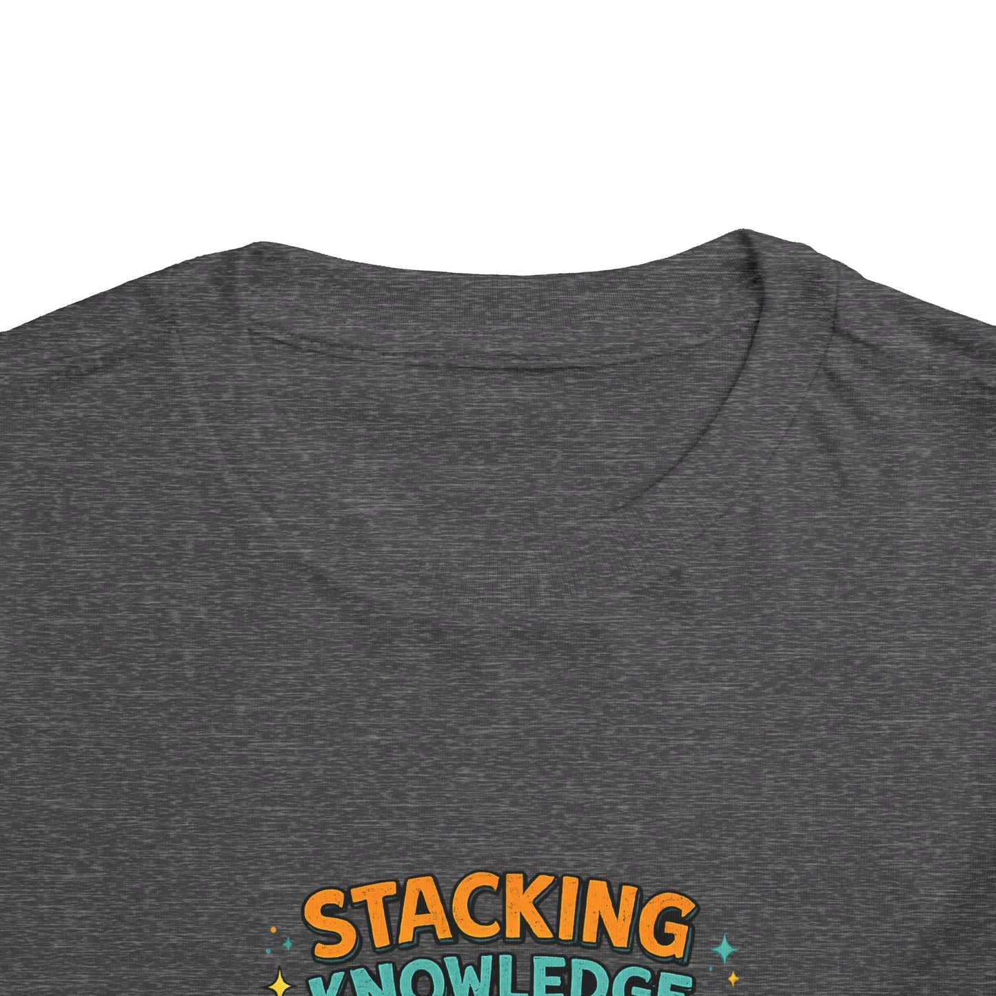 Dino School Toddler Tee — Stacking Knowledge Big Goals Bright Future