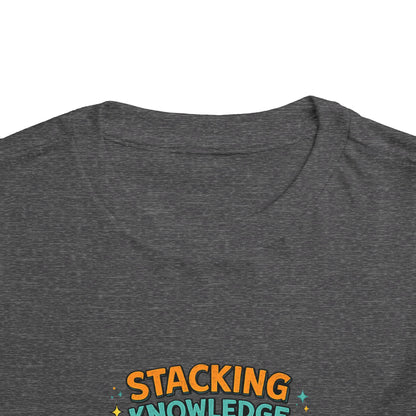 Dino School Toddler Tee — Stacking Knowledge Big Goals Bright Future