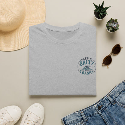 Keep It Salty Not Trashy T-Shirt — Beachy Ocean Conservation Tee