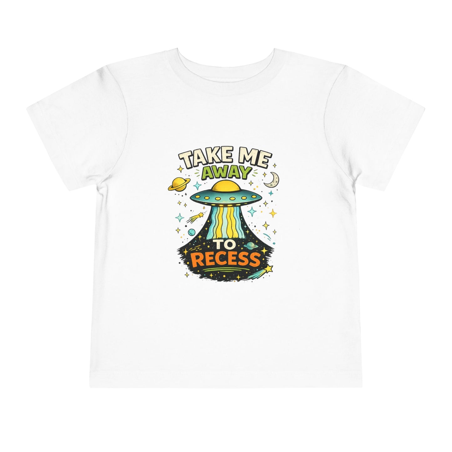 Take Me Away to Recess Toddler Tee — Cute UFO Recess Graphic Shirt