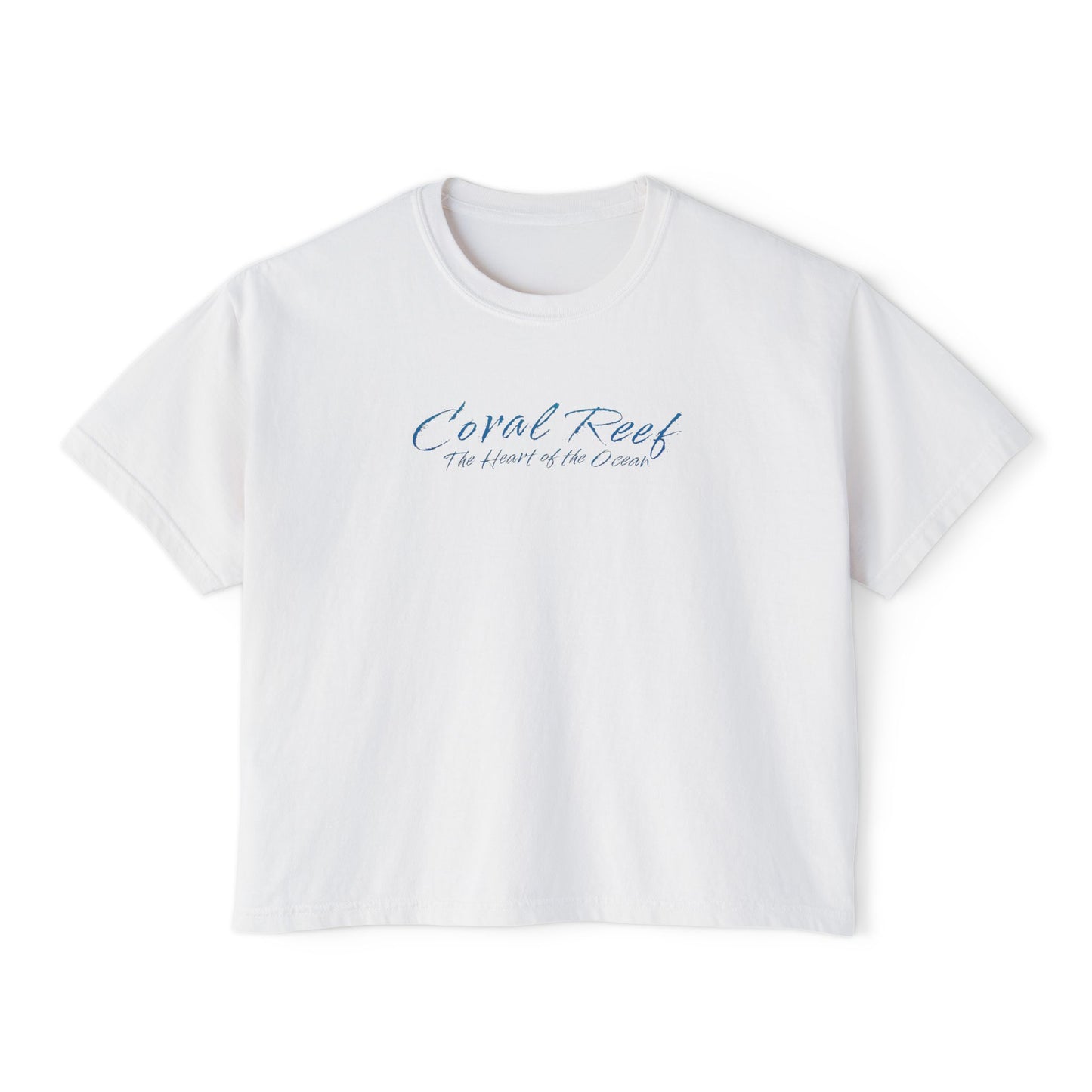 Coral Reef Heart Boxy Tee — "Coral Reef: The Heart of the Ocean"
