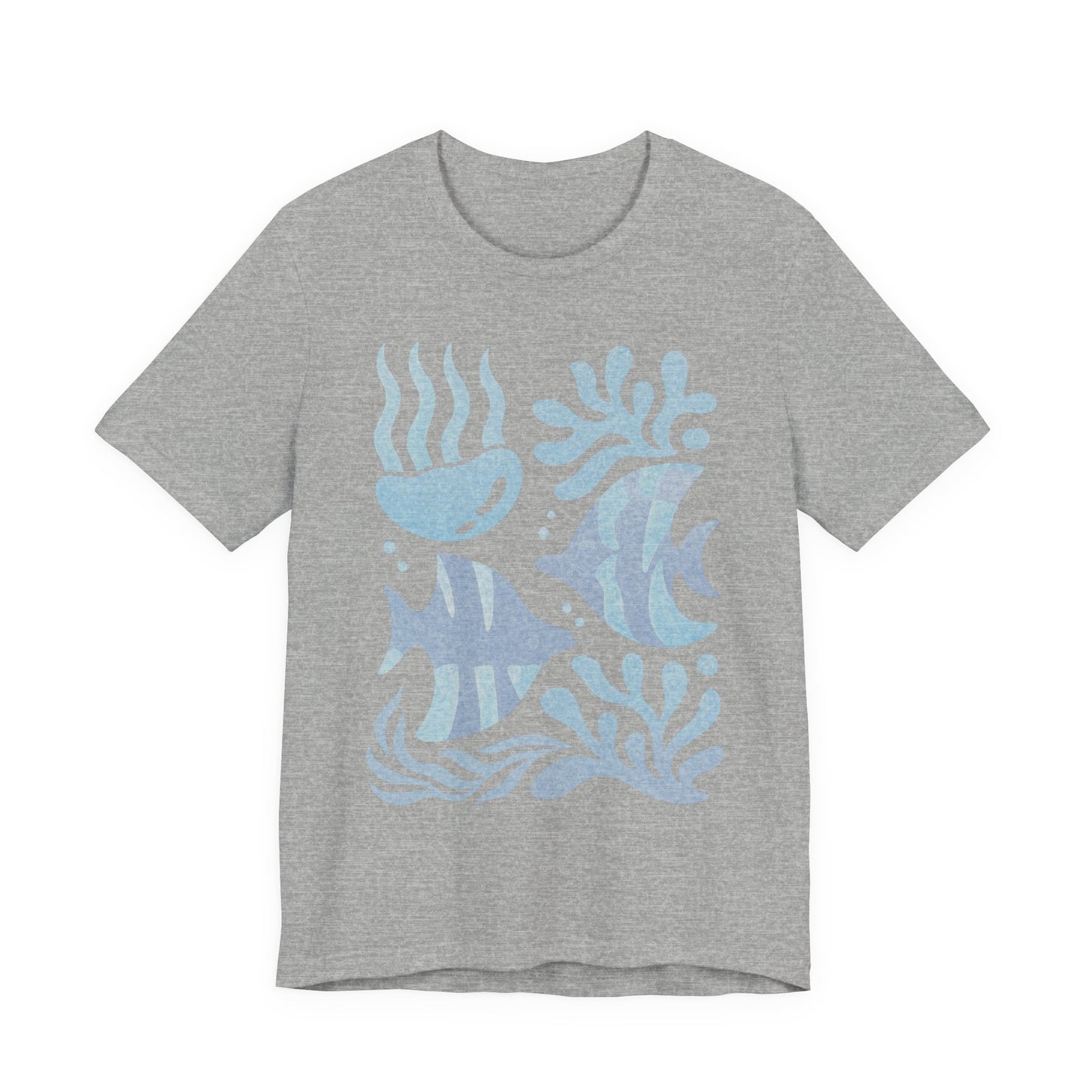 T-Shirt — Coastal Blue Ocean Fish Graphic Tee - Reef Rhythm | Ocean Art T-Shirt