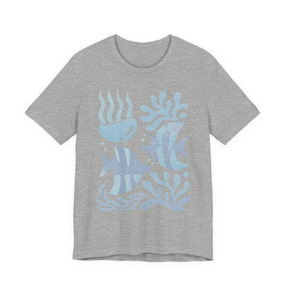 T-Shirt — Coastal Blue Ocean Fish Graphic Tee - Reef Rhythm | Ocean Art T-Shirt